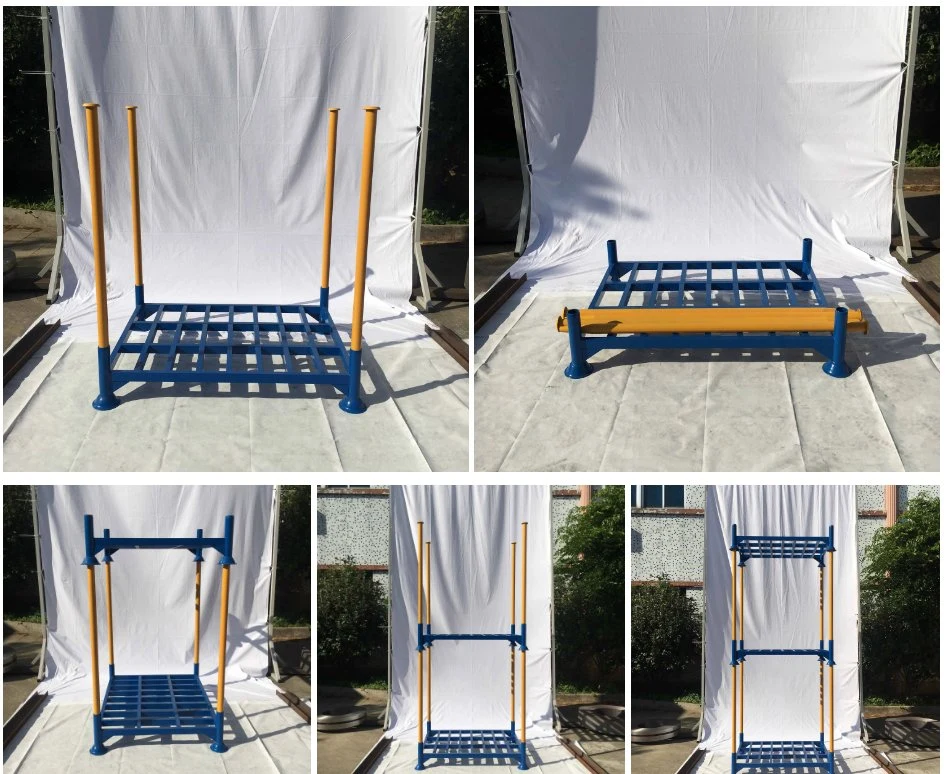Foldable Pallet Warehouse Stacking Metal Wire Container Storage Transport Cage