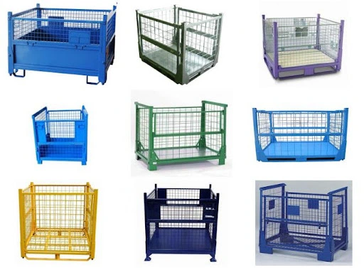 Warehouse Stackable Collapsible Wire Mesh Stillage/Container From China