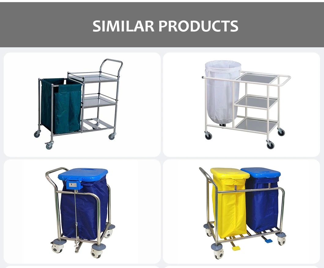 Hospital Linen Trolley Laundry Basket Cart Commercial Laundry Cart on Wheels for Laundry Service Cart Clothes Trolley