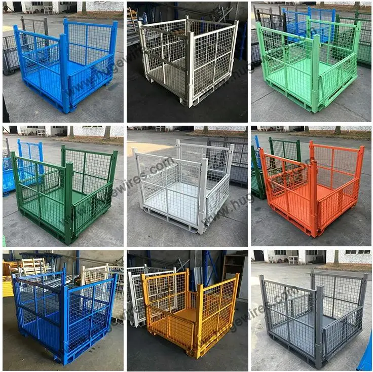 Heavy Duty Collapsible Wire Mesh Pallet Cage Gas Bottole Cages Refurbished Stillages