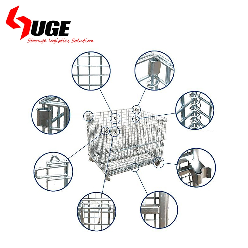 Cheap Wire Mesh Box Cage Metal Bin Storage Container