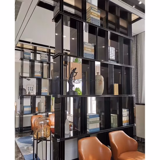 Black Color Stainless Steel Storage Rack Hanging Room Dividers