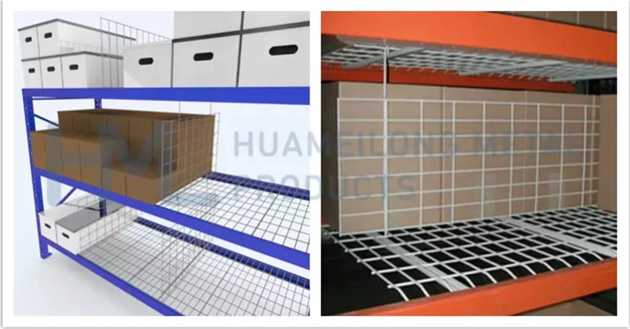 Huameilong Best Price Galvanized Wire Mesh Divider for Warehouse Rack