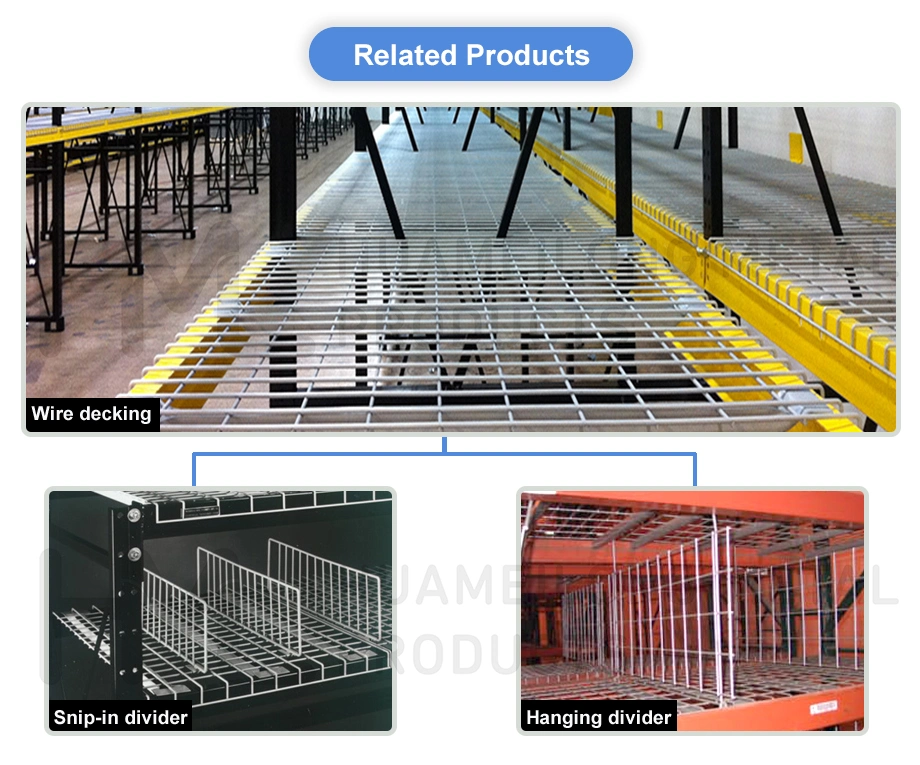 Hot DIP Galvanized E-Commerce Industry Warehouse Storage Wire Mesh Deck