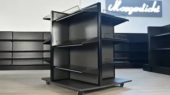 Black Retail Metal Accessories Wire Adjustable Shelf Dividers for Supermarket