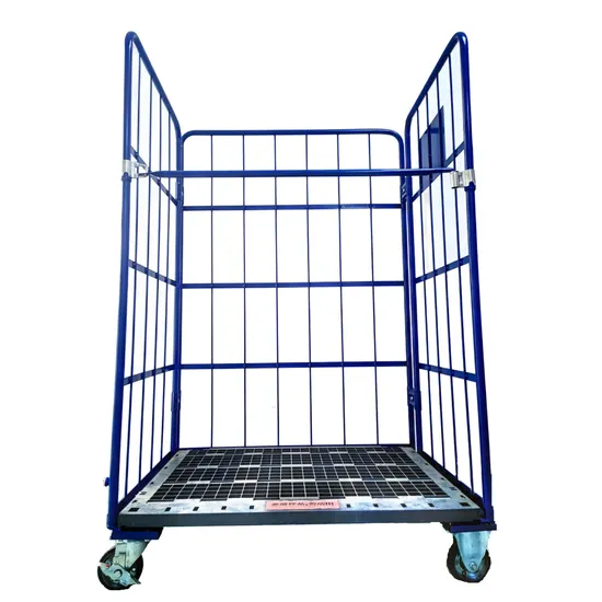 Durable Metal Roll Cage Trolley for Efficient Warehouse Logistics