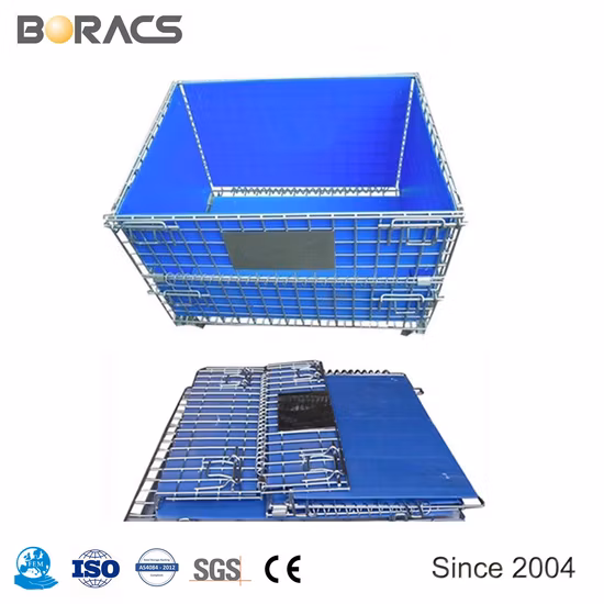 Heavy Duty OEM and ODM Q235 High Capacity Storage Warehouse Mesh Box Wire Cage/Metal Bin Storage Container