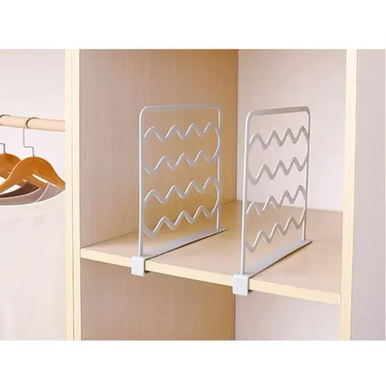 Closet Shelf Dividers Wire Clothing Organizer Cabinet Partition Storage Rack Wardrobe Division Board Clapboard Household Furniture Accessories Esg12223