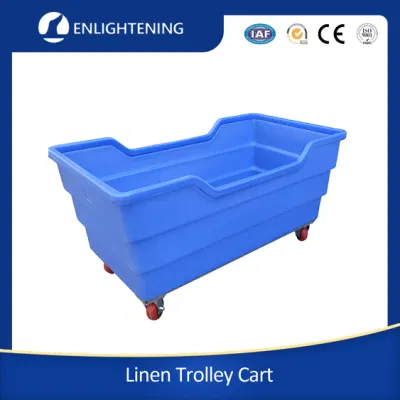 China High Quality Hotel Laundry Linen Trolley Plastic Bulk Cage Trolley Laundry Truck