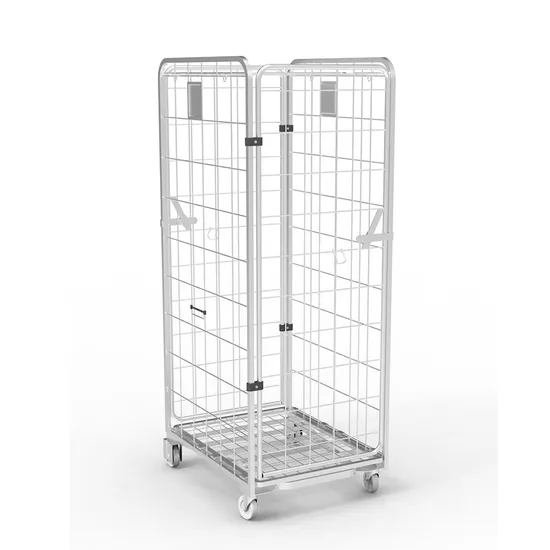 Highbright Commercial Metal Wire Mesh Rolling Cage Supermarket Roll Container 