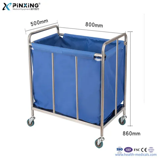 Hospital Stainless Steel Dressing Cart Laundry Trolley Cart Medicine Change Cart 