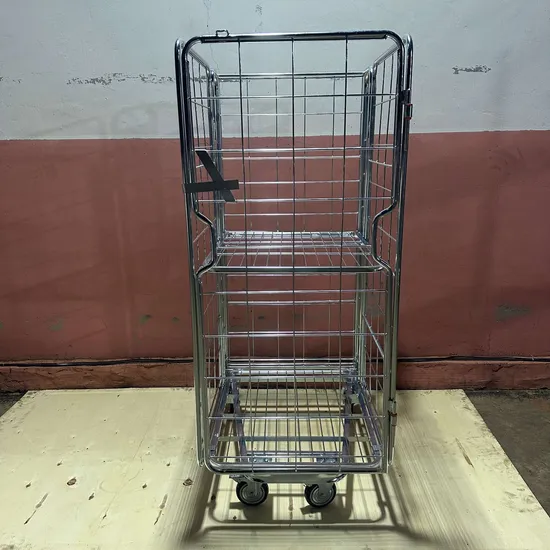 4 Sided Nesting Security Roll Container Full Security Nestable 1200*800*1600mm Cage Trolley 