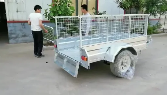 Galvanised Hydraulic Fluid Box Tipping Traile with Cage 