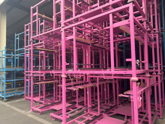 Portable Industrial Steel Metal Stacking Fabric Roll Cage Pallet Rack 