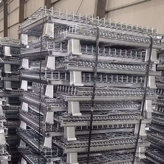High Quality Warehouse Logistic Stackable Metal Wire Mesh Roll Container