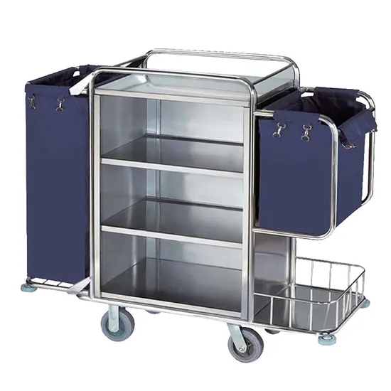 Medical Products Laundry Equipment Hand Truck Washing Trolley Housekeeping Material Cleaning Cart 