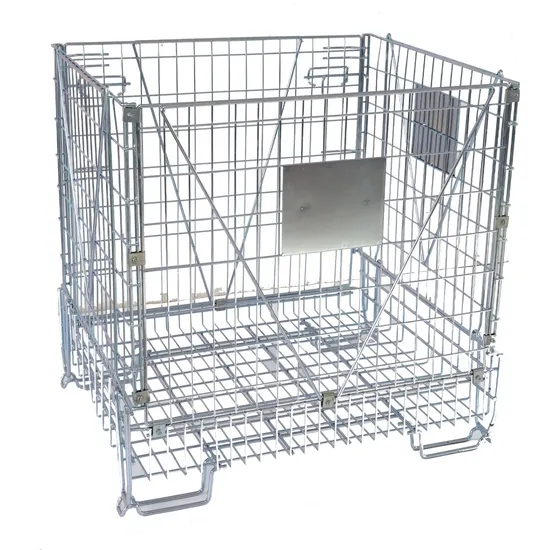Good Quality Galvanized Double Storage Pallet Cage for Pet Preforms Storage 