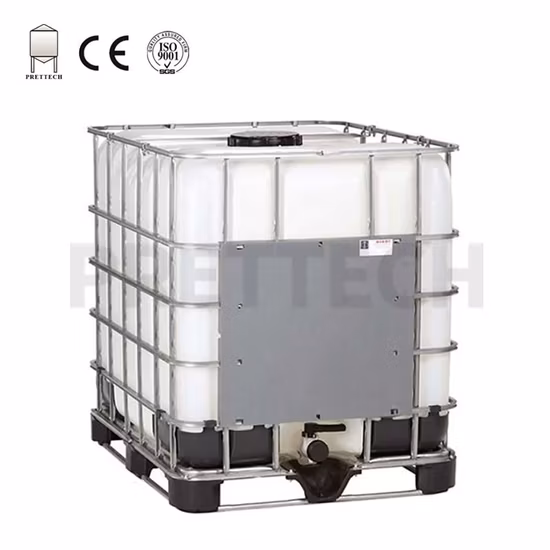 275 Gallon Plastic IBC Tank Container for Chemical Liquid Storage