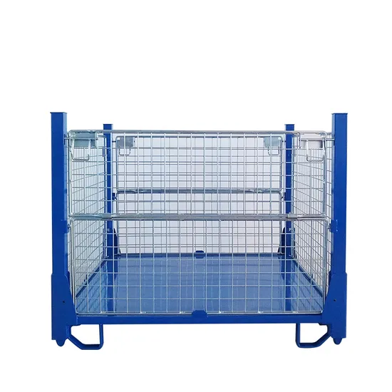 Collapsible Stacking Pallet Storage Steel Stillages Cage for Warehouse 