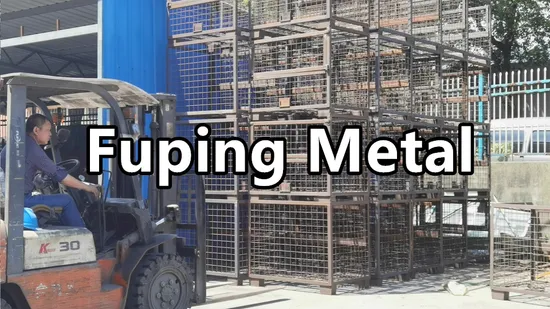 Collapsible Zinc Plated Galvanized Wire Mesh Storage Cage/Wire Mesh Container 