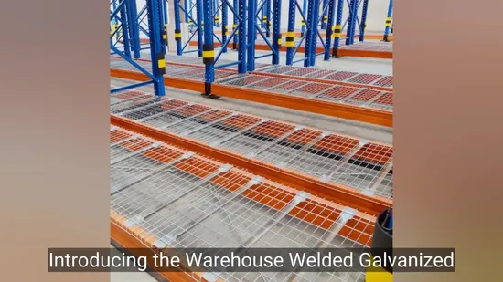Warehouse Standard Size Flare Waterfall Welded Galvanized Steel Metal Storage Decking Wire Mesh for Pallet Racking 