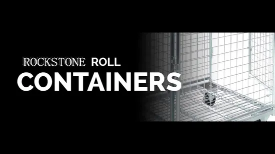 Warehouse Metal Folding Storage Collapsible Stacking Roll Wire Mesh Container