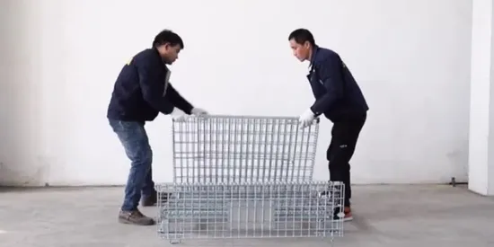 Industrial Metal Stackable Wire Mesh Pallet Cage Foldable Steel Mesh Box Pallet 