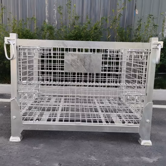 Easy Scaffolding Heavy Duty Cages Stackable Scaffolding Collapsible Metal Storage Rack Pallet Stacking Stillage