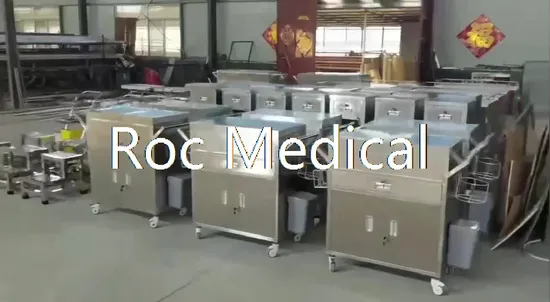 Hospital Stainless Steel Cleaning Laundry Linen Trolley Laundry Cart with Linen Bags 