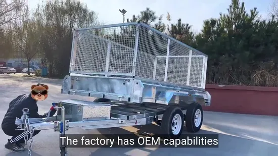 Tandem Tipping Box Double Dual Axle Cage Trailer 