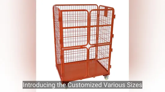 Customized Various Sizes Zinc Finish Long Span Trolly Roll Container 