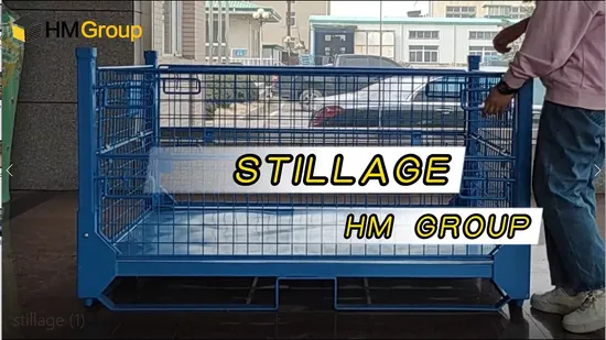 Heavy Duty Powder Coated Collapsible Durable Steel Wire Mesh Stillage 