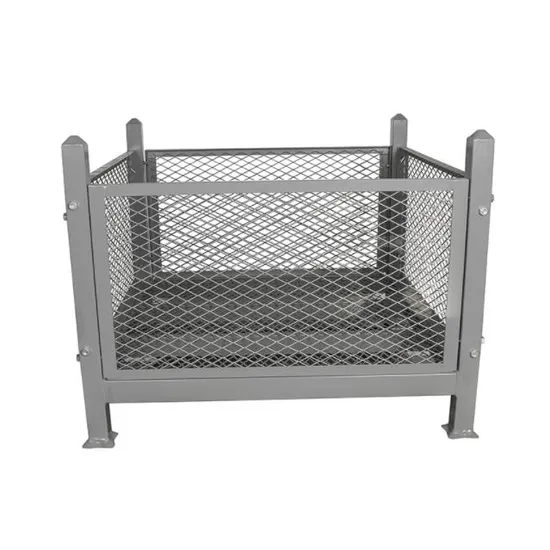 Removable Workshop Turnover Steel Post Storage Cage Metal Pallet Stackable Foldable Stillage 
