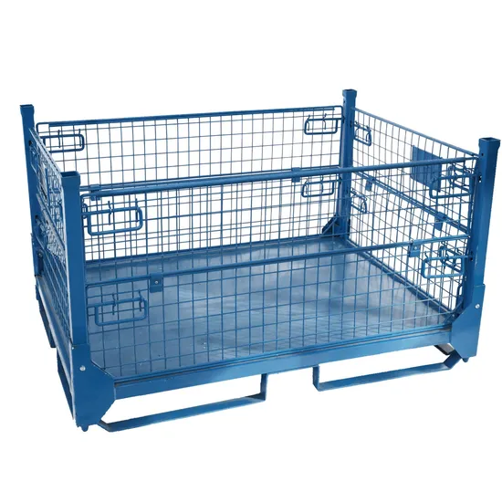 Security Cage Stillage Collapsible Structure Directly Stacking Goods Mesh Stillage Storage Cage 