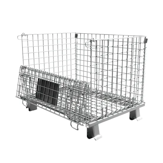 Collapsible Stackable Wire Mesh Pallet Cages Transport Containers 