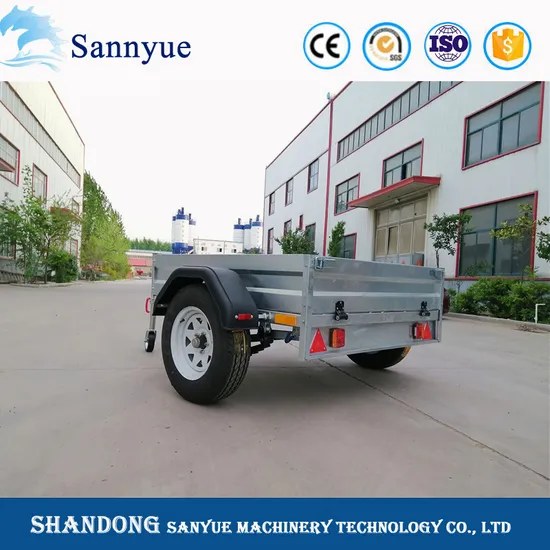 2000load Galvanised Hydraulic Fluid Box Tipping Traile with Cage 