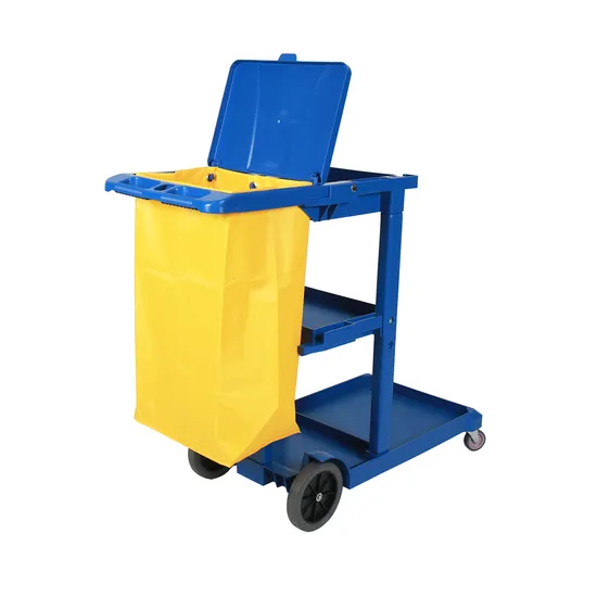 Restaurant Hotel Cleaning Trolley Janitor Cart Service Laundry Cart with Bag 